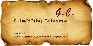 Gyimóthy Celeszta névjegykártya
